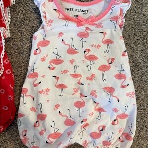 Flamingo Print Baby Romper 3-6 months